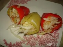Фаршований болгарський перець на зиму, фарширований капустою. перець