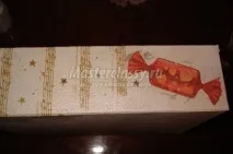 Різдвяний декупаж упаковки для подарунку на вечерю декупаж
