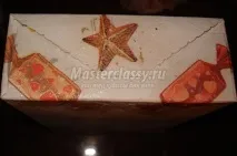 Різдвяний декупаж упаковки для подарунку на вечерю декупаж