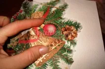 Різдвяний декупаж упаковки для подарунку на вечерю різдвяний