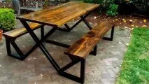Стіл із лавками для дачі своїми руками стіл