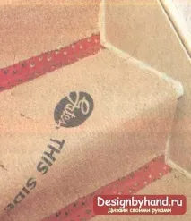 Укладання ковроліну на сходах сходах