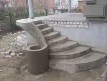 Бетонні сходи сходи та бетон, робота над ганком залізобетонним, самому сходинки, робота