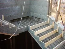 Бетонні сходи сходи та бетон, робота над ганком залізобетонним, самому сходинки, залізобетонним
