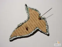 Брошка з бісеру Лоріенський лист майстер-клас, ВДНТ брошка