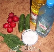 Салат з огірків та редиски - покроковий рецепт з фото редиски
