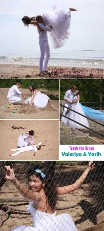 Екстремальний передвесільний trash-the-dress Валерії-Ромашки та Ярика передвесільний