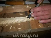 Виготовлення дерев’яної різьбленої кухонної лопатки «Первоцвіт» різьбленої
