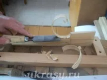 Виготовлення дерев’яної різьбленої кухонної лопатки «Первоцвіт» різьбленої