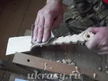 Виготовлення дерев’яної різьбленої кухонної лопатки «Первоцвіт» кухонної