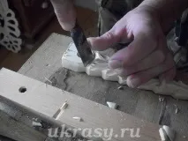 Виготовлення дерев’яної різьбленої кухонної лопатки «Первоцвіт» дерев