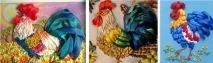 Як вишити стрічками півня стрічками