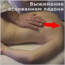 Класичний масаж спини прийом вичавлювання, відео-урок спини