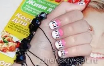 Манікюр для дівчаток підлітків у стилі - Hello Kitty - з фото описом дівчаток