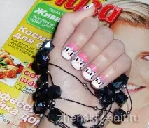 Манікюр для дівчаток підлітків у стилі - Hello Kitty - з фото описом дівчаток