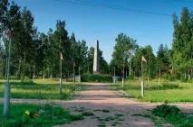Меморіальний комплекс Віщево на карті Ленінградської області комплекс