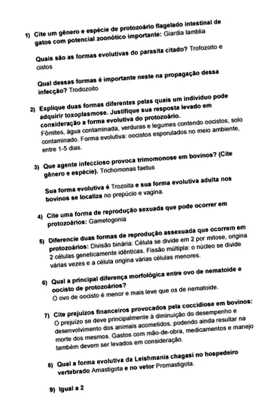 Questoes giardia Questoes giardia