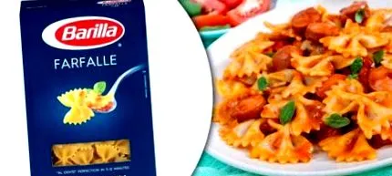 Barilla Farfalle тестени