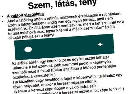 визия сляпо петно