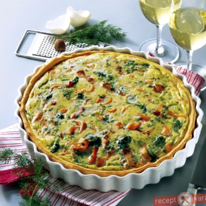 broccoli-somon plăcintă