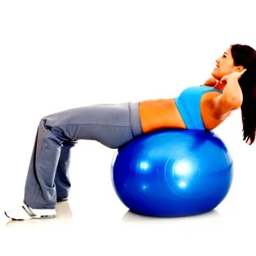 chudnutie brucha fitball