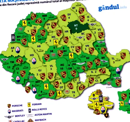luxusautók térképe