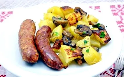 часником картопля