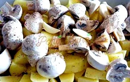 картопля часником