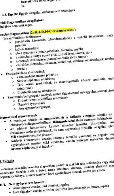 meniscului consecințele