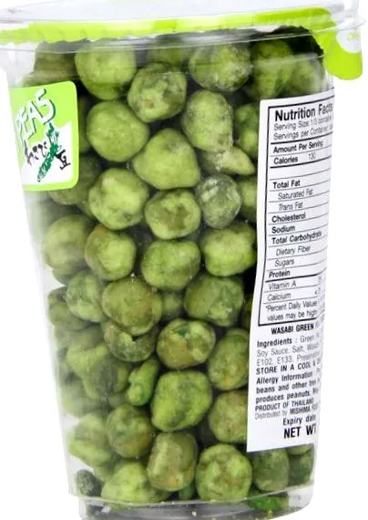 zöldborsó wasabi