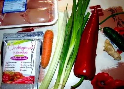 csirkével konjac