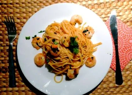 spaghete creveți