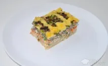 Рецепт Запіканка рисово-м’ясна, З томатами та зеленою цибулею запіканка
