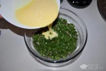 Рецепт Запіканка рисово-м’ясна, З томатами та зеленою цибулею рецепт