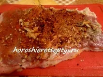 Рецепт сала у духовці рулет