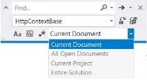 Visual Studio, Пошук та заміна за кодом кодом