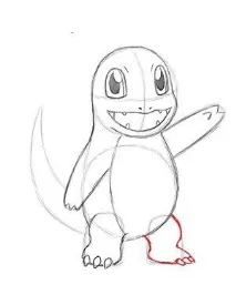 Як поетапно намалювати покемона Чармандера з гри Pokemon Go покемона