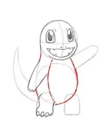 Як поетапно намалювати покемона Чармандера з гри Pokemon Go покемона
