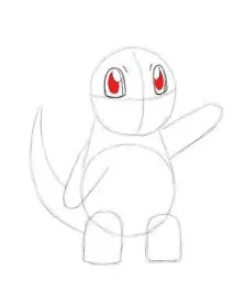 Як поетапно намалювати покемона Чармандера з гри Pokemon Go намалювати