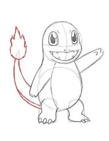 Як поетапно намалювати покемона Чармандера з гри Pokemon Go намалювати