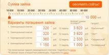 Калькулятор для розрахунку платежів за мікрокредитами (мікропозиками) розрахунку