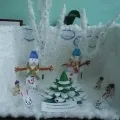 Кошик з квітами» Аплікація з паперу та серветок аплікація