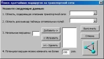 Макрос побудови Таблиці оптимальних шляхів таблиці