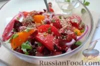 Рецепт салату з помідорів зі свіжими сливами на сливами