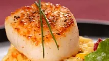 Рис з морепродуктами по-китайськи, рецепт приготування гребінці