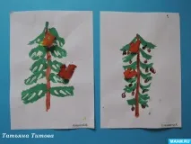 Малювання ялинок різними способами творчості