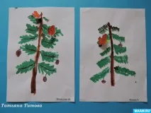 Малювання ялинок різними способами творчості