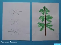Малювання ялинок різними способами малювання
