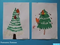 Малювання ялинок різними способами ялинок