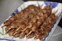 Шашлик з курячих сердець у пиві сердець